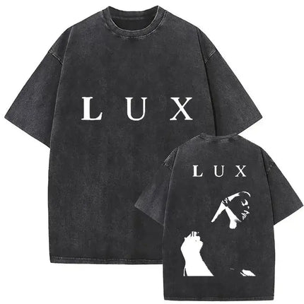 Harajuku Vintage Clothing  Vintage Washed Rosalia Lux Tour 2025 T Shirt Harajuku Aesthetic Oversized T-shirts Unisex