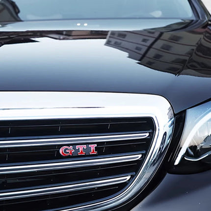 3D Metal GTI Grill Emblem Car Front Hood Stickers For VW Volkswagen Sagitar Magotan Polo Santana Lavida Gran Lavida Lamando Golf