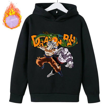 New Dragon Ball Z Hoodies Children's Goku Fleece Sweatshirt Y2k Trendy Plush Hoodie Anime Pattern Clothes Clothing for Boys Gift