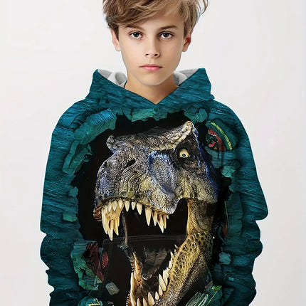 Hoodies Animal Dinosaur Pattern 3D Print Sweatshirts Boys Girls Harajuku Hooded Sweatshirt kids Fashion Coat Children Tracksuits