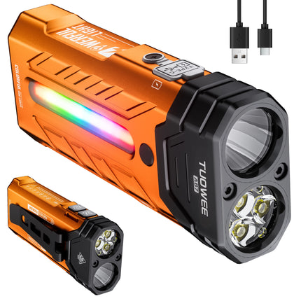 5200LMS Innovative Multi-functional Portable LED Flashlight with Magnetic Torch, Perfect for Hiking Camping Adventures