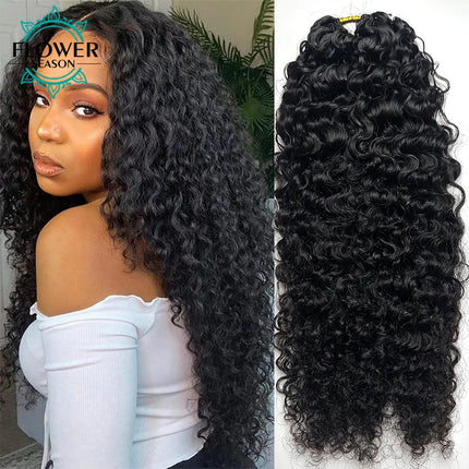 Burmese Curly  Crochet Human Hair Extensions Knotless Pre-Separated Feather Crochet Hair Reusable 240g Enough Full Head
