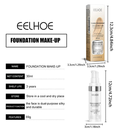 Color Changing Foundation Serum for Natural Glow Lightweight Full Coverage Long Moisturizing Finish 30ml Sensitive Skin Friendly