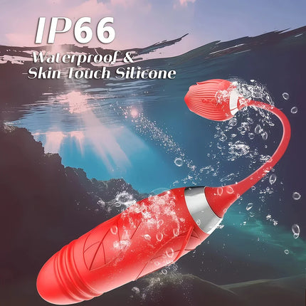 Powerful Sucker Vibrator Female Telescopic Nipple Clitoris Stimulation Dildo Thrusting Licking Vagin Massager Adult Sex Toys