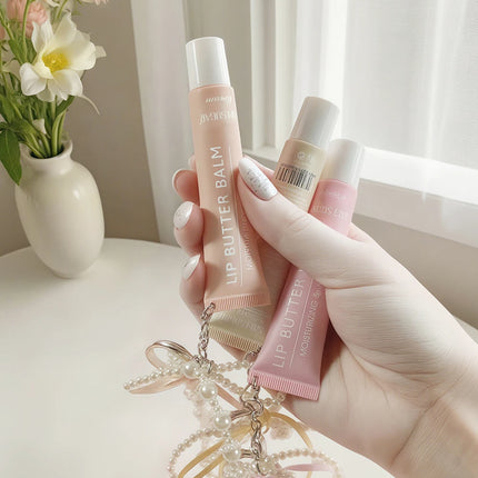 Hose Pearl Chain Lip Butter Balm Glaze Waterproof Lasting Gloss Moisturizing Water Light Mirror Lipstick Shine