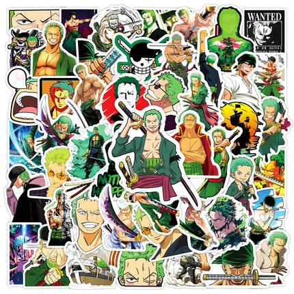 50/100pcs Japan One Piece Anime Stickers Cartoon Decals DIY Skateboard Car Laptop Motorcycle Waterproof Cool Sticker Classic Toy