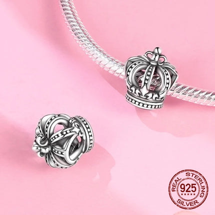 925 Sterling Silver Classic Purple Heart Shape Dragon Pegasus Butterfly Charms Beads Fit 3mm Original Bracelet DIY Jewelry Gift