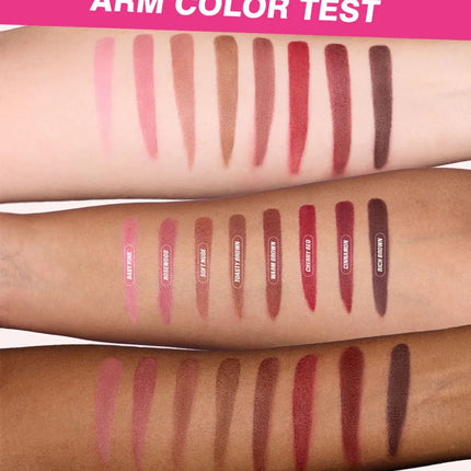 Plush Lip Brush Head Cherry Red Lip Liner Lip Contour Tint Lipstick Pencil Waterproof Velvet Brown Matte Lipliner Pencil Makeup