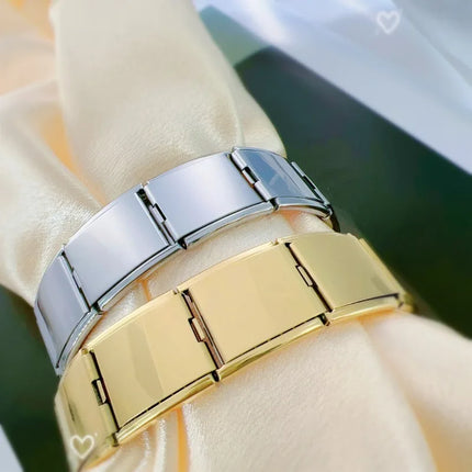 2025 Fashion Functional Elastic Bracelet Modular Bulk Italian Charms Links Fit Bracelet Stainless Steel Jewelry Wholesale