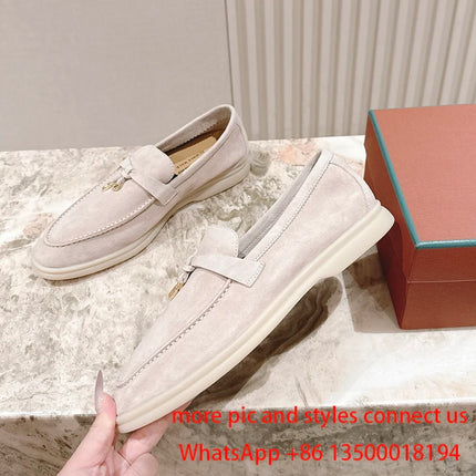 Designer luxury 2026 new casual women's fashionable and comfortable versatile loafers all leather flat shoes