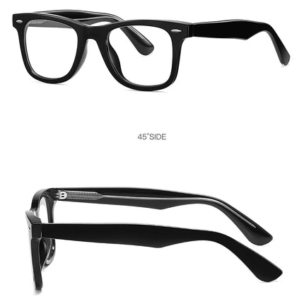 JMISUS Photochromic Optical Eyeglasses for Daily Life Women Men Square Frame Prescription Lenses Lightweight Comfortable Wear
