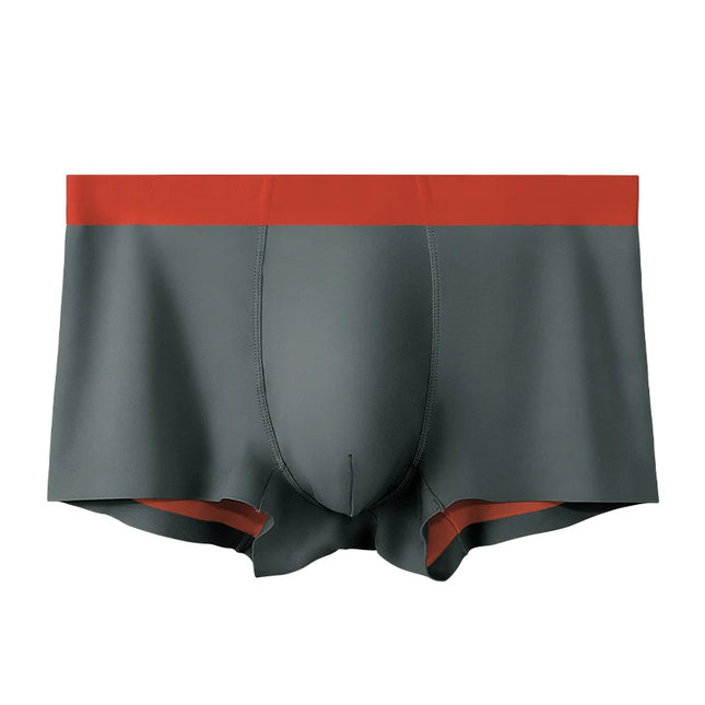 Men's Silk Seamless Underwear, High-End Double-Sided Boxer Briefs, Comfortable Summer Thin Boys' Boxer Briefs