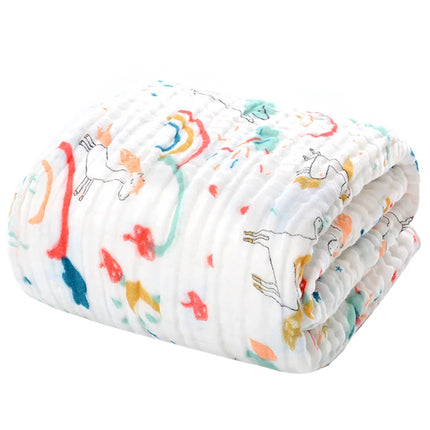 Baby Bath Towel Muslin Bathrobe for Newborn Infant Toddler Washcloth Wrap Boys Girls Kids Child Cartoon Gauze Cotton Blanket