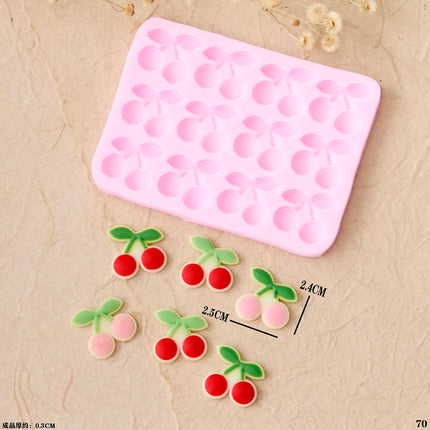 3d Cherry Strawberry Coconut Silicone Molds Fondant Cake Candy Chocolate Mould Baking Tools Cake Decoration Accessories