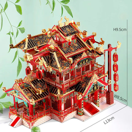 Piececool Model Building Kits Chinese Buildings 3D Metal Puzzles Jigsaw Toys for Teens Creative Gifts for Christmas