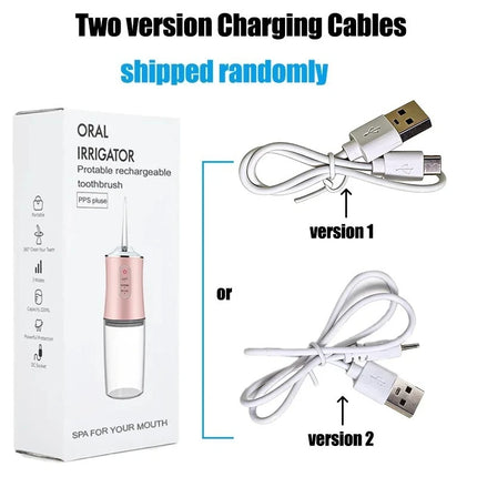 Cordless Dental Water Flosser Electric Oral Irrigator 3 Modes Waterproof Professional Tooth Cleaner Water Drill for Oral Health
