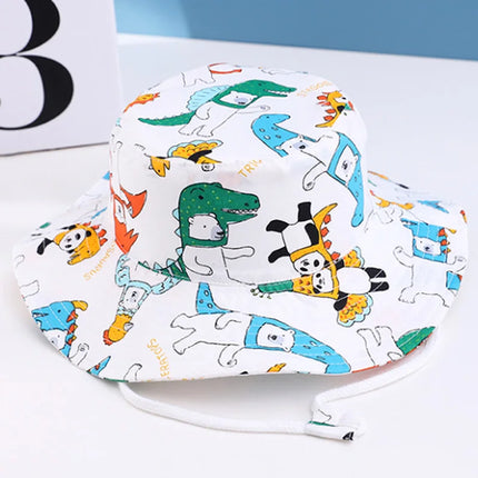 Baby Boy Girl Hat Cap for Children Kids Toddlers Panama Bucket Fishing Floppy Sun Hat Boys Girls Cartoon Fashion 6M-10 Years