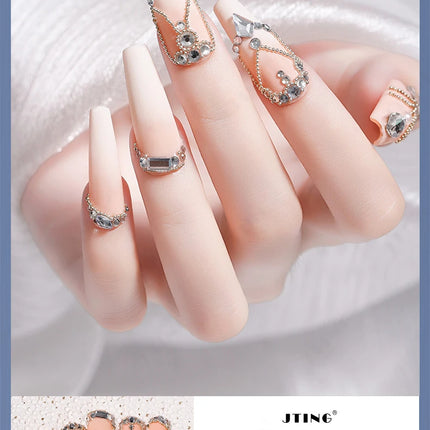 JTING 1pc 3D Nail Art Non Wipe Rhinestone Gel 15ml Clear Gel Polish Nails Salon Professional Products