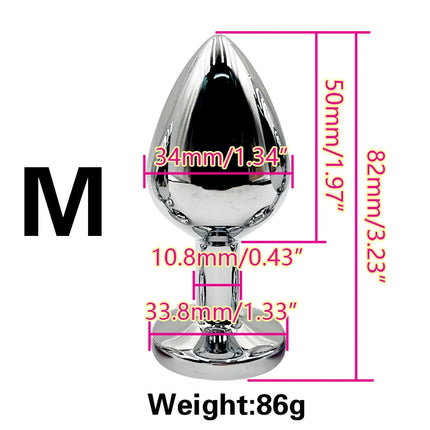 Metal Anal Plug Beginner To Expert 5 Size Butt Plug Dildos Adult Toys Tail Female/Male Prostate Massager Couples Adults Game