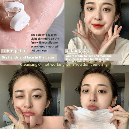 Maffick10pcs/30pcs Cleansing Oil Camellia Sublime Nourishing Moisturizing Deep Pore Cleansing Makeup Removing Oil