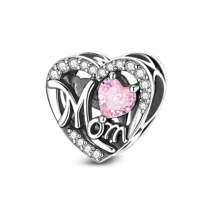 2026 Romantic Pink Color Charms Bead 925 Sterling Silver CZ Zircon Love Heart Pendants Fit Original Bracelet DIY Jewelry Gift