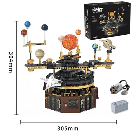 Cosmic Electric Rotating Solar System Optical Building Blocks Sun-Earth Model Space Science Educational DIY Toy for Kids