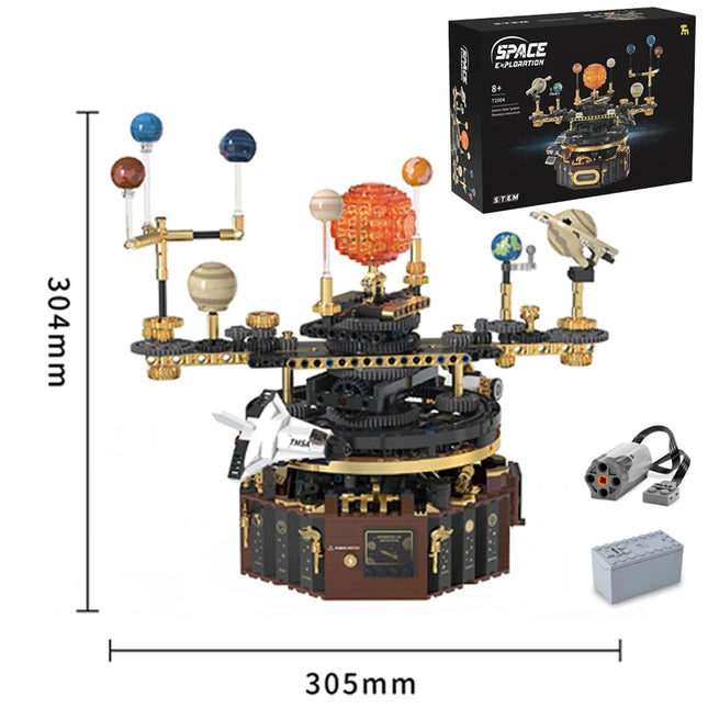 Cosmic Electric Rotating Solar System Optical Building Blocks Sun-Earth Model Space Science Educational DIY Toy for Kids