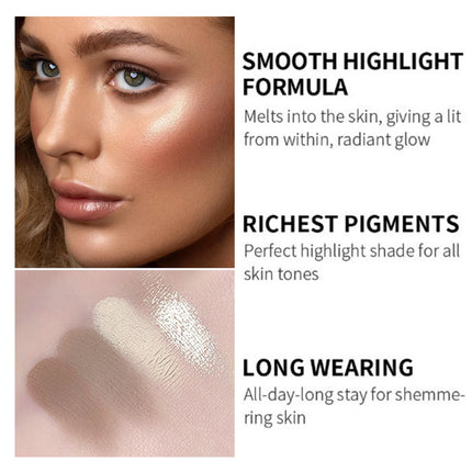 Three-dimensional facial four-color highlight contour palette,matte long-lasting brightening three-dimensional contour cosmetics