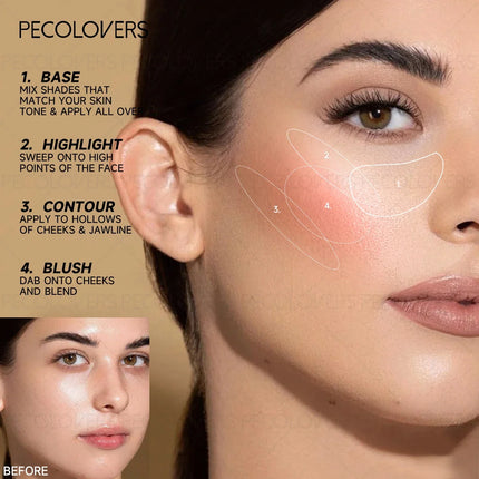 1PC Shimmer Face Concealer&Blush Stick,Non-greasy, Waterproof, Long-lasting Effect,Suitable for Beginner