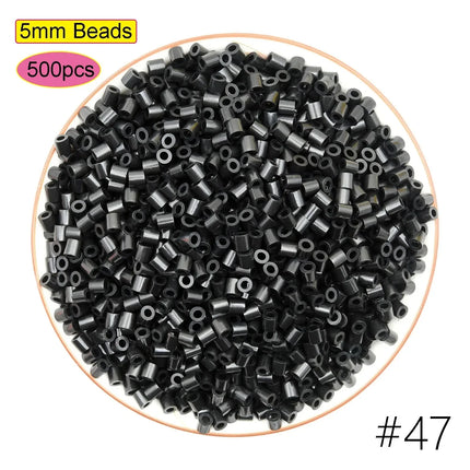 DIY Plastic 5mm Perler Hama Beads Fuse Beads Toys Eco-friendly Material Pegboard Iron Pixel Puzzle Birthday Gift for Boys Girls