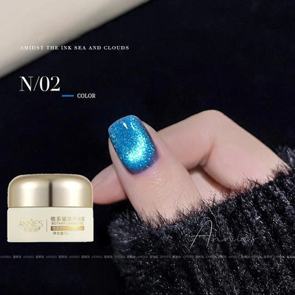 2025 New Cat Eye Nail Polish Gel Dynamic Glass Bead Magnetic Nail Varnish Semi-permanent UV/LED Nail Gel DIY Fingertip Art Salon