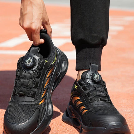 Rotary Button New Safety Shoes For Men Men's Work Shoes High Quality Steel Toe Sneakers Men's Shoes Work Safety Shoes