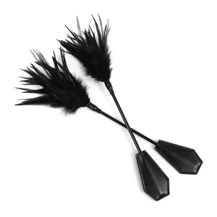 Flirt Tickle Erotic Feather With Fetish Punish Leather Spank Whip For Women Men Sex Blindfolded Stimulation Teasing Stick Toys