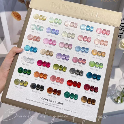 High End 9D Cat Eye Gel Polish Set With Color Board  Magnetic Gel Nail Set Luxury Cat's Eye Gel Soak Off UV LED Nail Varnish
