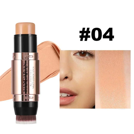8 Color Double Side Concealer Silk Smooth Light Texture Naturally Brightens Skin Multi-functional Makeup Stick Easy To Apply 7g