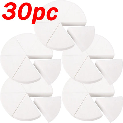 60pcs Triangle Makeup Sponge Soft Fan Shaped Puff Liquid Foundation Concealer Cream Tool Detail Powder Puff Cosmetics Applicator