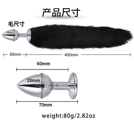 Cute Fox Tail Anal Plug Bow-Knot Soft Cat Ears Headbands Collar Erotic Cosplay Couples Accessories SM Sex Toys for Female Male