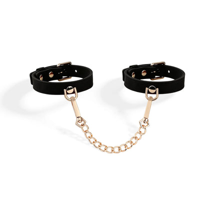 Soft Silicone Handcuffs Ankle Cuffs Set Gold Chain BDSM Bondage Restraints Slave Role Play Adult Sex Toy for Women Men Couples