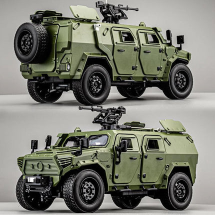 1:18 Dongfeng M-Terrain Alloy Car Toys Miniature Model Diecast Military Vehicle Sound Light Pull Back Doors Opened Kid Xmas Gift