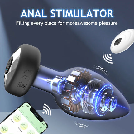 Wireless APP Anal Vibrator Male Butt Plug Remote Prostate Stimulator for Women Control Vagina Massager Adult Sex Toys Men Gay