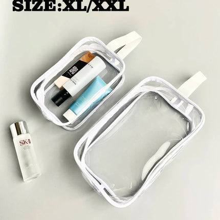 20Custom Waterproof Storage Bag Portable Cosmetic Pvc Bag  Handbag Toiletry Bag Minimalist Transparent Makeup Bag Travel Washbag
