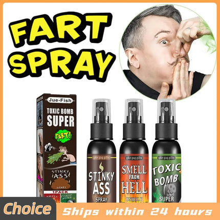 30ml Fart Gag Spray Prank Joke Plastic Liquid Fart Gag Party Supplies Stinky Fart for Adults Kids Non Toxic Halloween Funny Toys