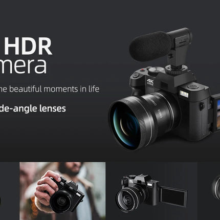 NBD 4K Digital Cameras for Photography,48MP Camera,Travel Vlogging Cameras with 16X Digital Zoom,180°Flip Screen,52mm Macro Lens