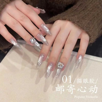 Museluoge Mail Heartfelt Cat Eye Gel Nails Polish 5ml Canning Semi Permanent Soak Off Magnetic Gel Nail Gel  For Nail Salon
