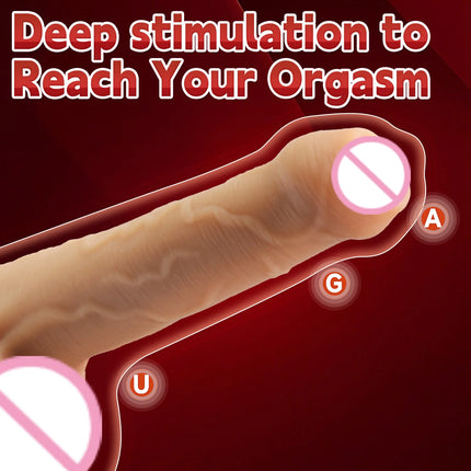 Realistic Long foreskin Dildos Soft Silicon Penis Penetration Anal Plug Stimulato Vagina Dildo Sexy Adult Sex Toys for Women Men