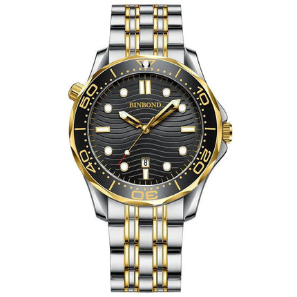 BINBOND Top Brand Luxury Sea Horse Series Watch Men's Business Quartz Watch Luminous Waterproof Sports Men Fashion Design Watch