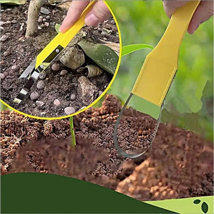 Garden Weeder And Transplanter Tool Hand Weed Puller For Digging Seedling Transplanting Home Gardening
