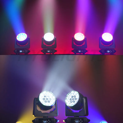 19x15W  LED Beam Moving Head Light RGBW Focusing Lights Zoom Stage Effect Lighting Projector for Disco Party Theater Concert