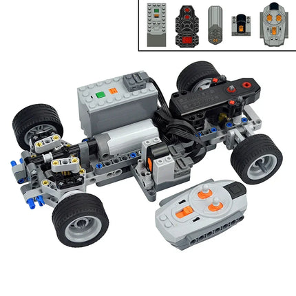 MOC Expert Technical Car Power Function Motor Parts  Buiding Block With RC Motor Vehicle Brick Toys For Children Gifts Leduo