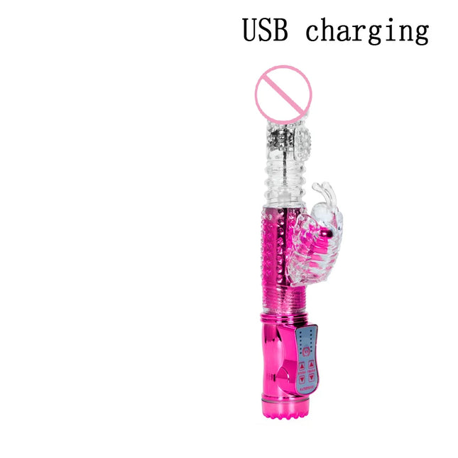 Telescopic Dildo Rabbit Vibrator Sex Toys For Women G Spot Vagina Massager Clitoris Stimulator Female Masturbator Adult Supplies